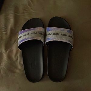 Silver large slides from Pink